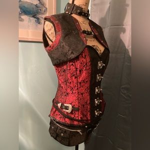Vintage Goth Corset with matching Jacket. Size 28 (M)